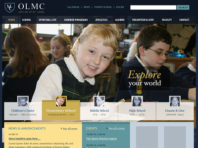 OLMC golder homepage sea green transparent