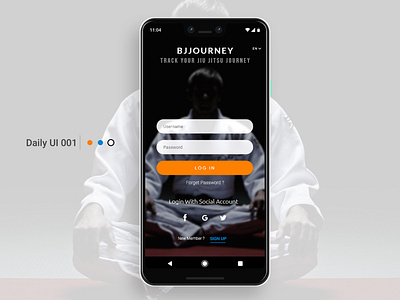 BJJOURNEY SIGN UP / DAILY UI 001