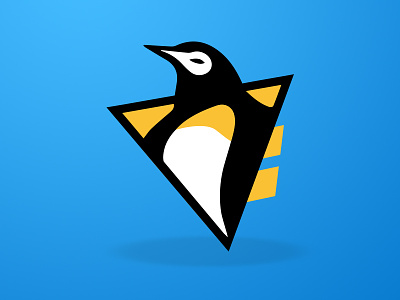 Pens Logo Sticker Design! cutout sticker illustration logo pittsburgh penguins