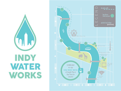 Indy Water Works branding design human centered design ideation logo logo design logotype problem solving