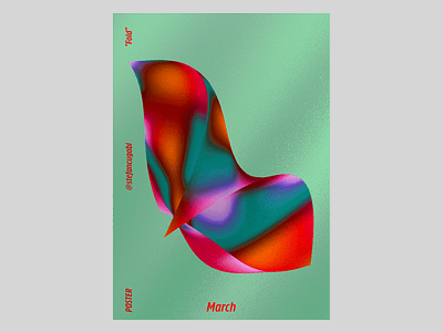 Fold - Poster 3d color design gradient graphicdesign handmade illustration typography