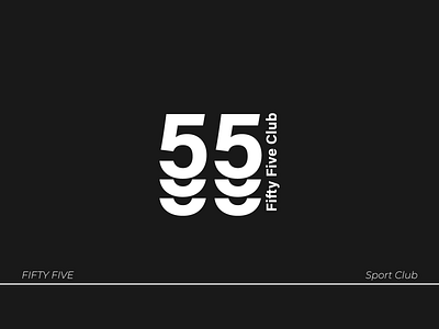55 Club brand identity branding design lettering logo tech type typography vector