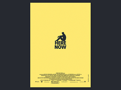 Here Now Poster a3 black color man movie movie poster portfolio poster poster design posters soon thriller typography vector yellow