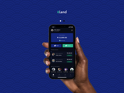 eLend Homepage (dark mode) app branding design illustration logo typography ui ux vector