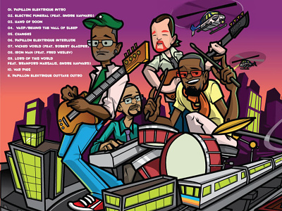 Gunn Gunn album art band big band cartoon character design graphic graphic design illustration jazz vector vector art