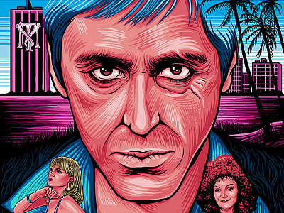 The World is Yours alpacino artwork design digital art drawing graphic design illustration say hello to my little friend scarface the world is yours tony montana