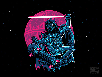 Darth Skater darth vader skateboarding sport star wars teedesign vector