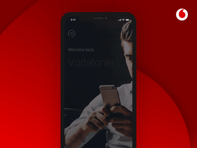 Vodafoners Concept Design animation app business corporate employee home interaction ui vodafone