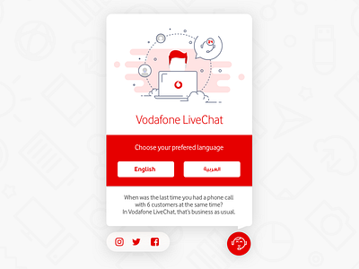 Vodafone EG LiveChat Concept app chat design livechat sketch ui ux vodafone website