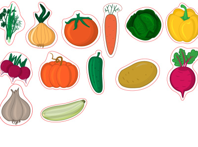 vegetables sticker vegetables