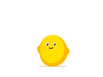 Lemon animation illustration vector