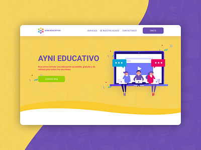 Header UI - Ayni Educativo ayni aynieducativo crisva design digital educativo school ui ux