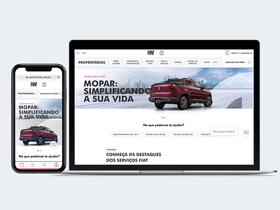 Website Mopar - Fiat design ui ux web