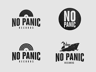 "No Panic" Records - Logo Development branding logo logo design logo development logo-design logodesign music record records tape typography vinyl