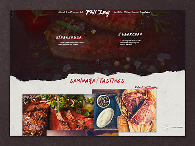 Steak- & Grillhouse Website grill interface restaurant steakhouse ui ux webdesign