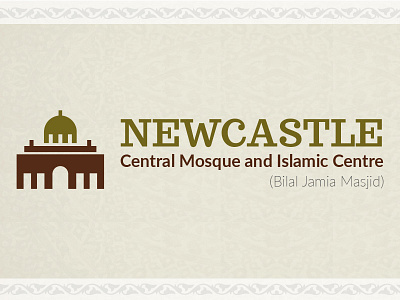 Newcastle Central Mosque Logo design logo islamic logo design logo designing masjid logo design mosque logo design uk mosque logo