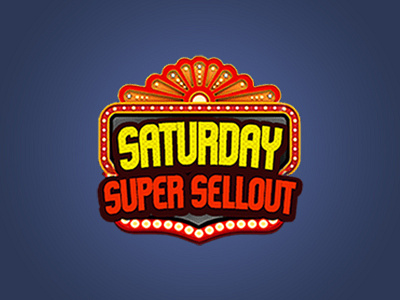 Saturday Super Sellout branding design icon illustration logo typography vector