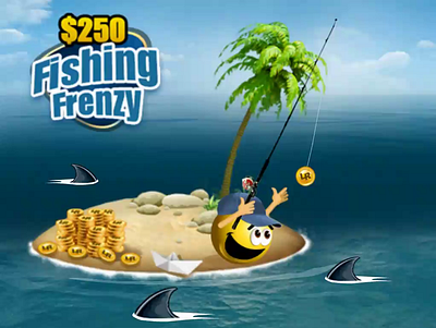 Fishing Frenzy animation branding design illustration