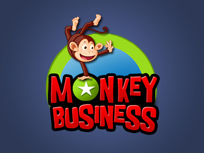 Monkey Business design icon illustration lettering logo type typography vector