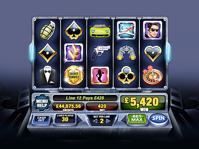 Agent Z Slot Game UI animation app branding design illustration illustrator ui ux web website