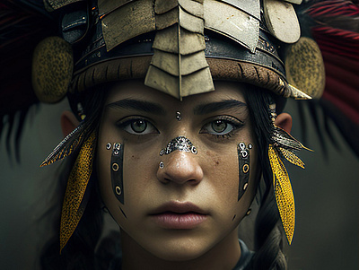 Amazon woman warrior in full combat gear. amazon warrior digital painting girl portrait woman