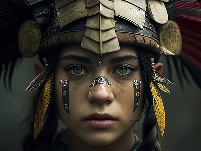 Amazon woman warrior in full combat gear.