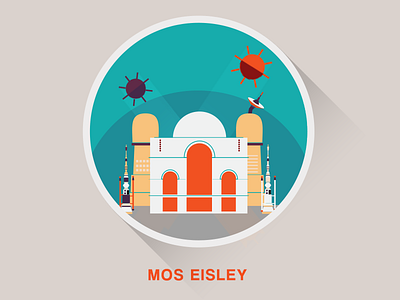 Flat Mos Eisley design eisley flat illustration mos star wars