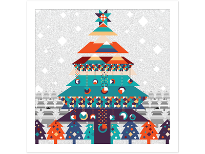 Oh Christmas Tree christmas december design flat greetings holiday illustration merry tree