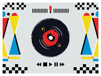 Music Remix disco dj illustration music party vinyl wiw
