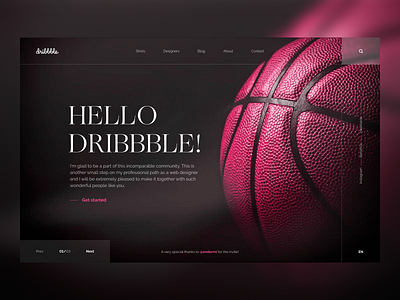 Hello Dribbble! concept desktop first shot hello dribbble landing page ui website