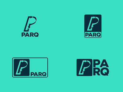 PARQ // Logo Lockup Exploration apartment app branding bright design drive illustrator logo logo design logo lockup logotype parking typography