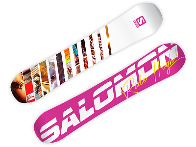 Salomon // Ride High Snowboard Design 80s board design branding bright colorful design illustrator retro snowboard snowboard design snowboarder snowboarding typography
