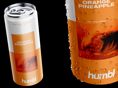Humbl // Design Exploration (1 of 3) active branding can can design colorful design energy drink logo design orange outdoor packaging poster west coast