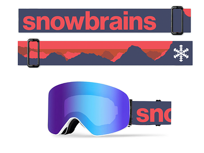 Glade Optics x Snowbrains // Goggle Design blue cold colorado goggles mountains product design red ride ski snow snowboard snowflake strap west winter