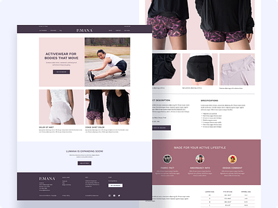 LUANA W@ACTIVEWEAR Shop Website branding clean creative design figma graphic design product shop webdesign