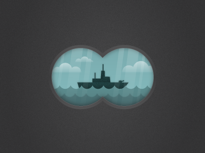Vessel binoculars illustration marine ship