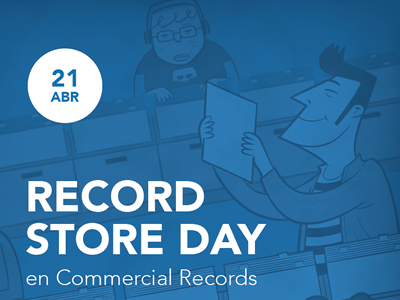 Record Store Day blue illustration music poster