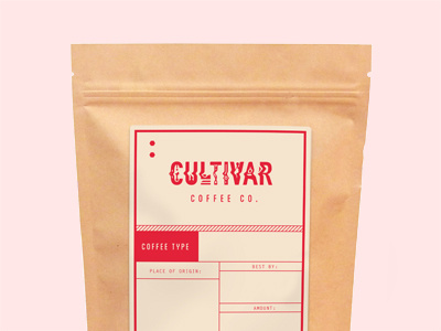 Cultivar Bag bag coffee cultivar red sticker