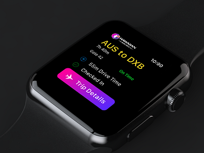 Hawaiian Airlines iWatch app airlines app design iwatch ui ux