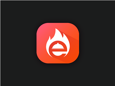 Digital hotel menu Icon cooking food hotel app icon mobile app fire menu