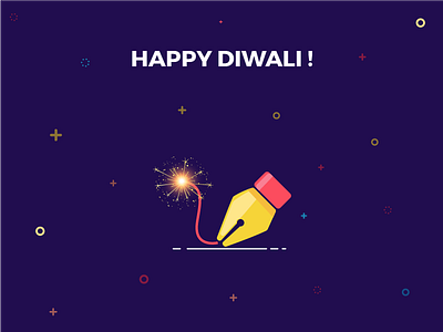 Happy Diwali creative diwali illustration spark