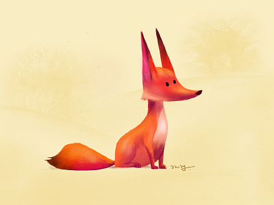 fox illustration design illustration painting sketch vector