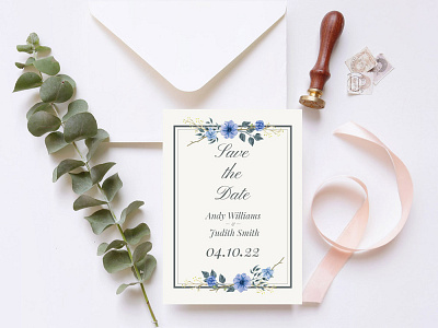 Free Floral Save The Date Invitation Template design freebie freebies interface save the date save the dates
