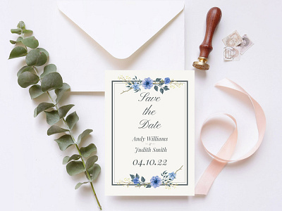 Free Floral Save The Date Invitation Template