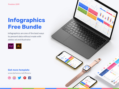 Free Adobe XD Infographics adobe xd adobexd ai free infographic free infographic bundle freebie freebies illustrator infographic infographic design