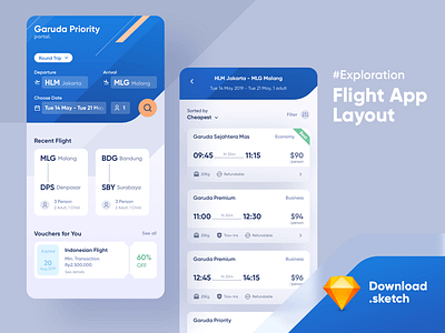 Free Flight App UI Sketch app app ui design flight flight app flight app ui freebie freebies interface mobile mobile ui ui