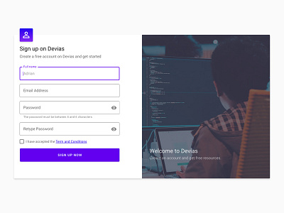 Free Material Design Sign Up / Register Form Template design freebie freebies interface material register register ui sign up form signup ui