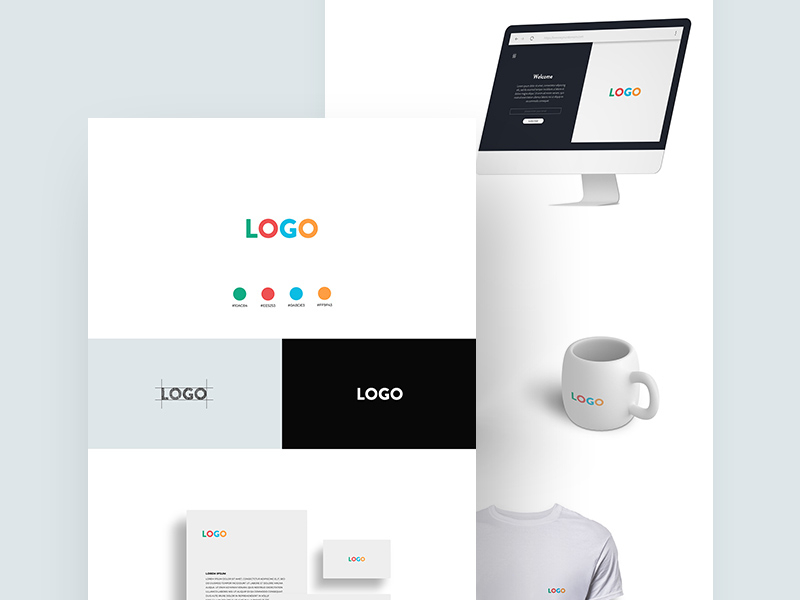 logo design presentation mockup
