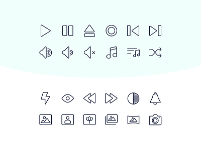 60 SVG free multimedia icons