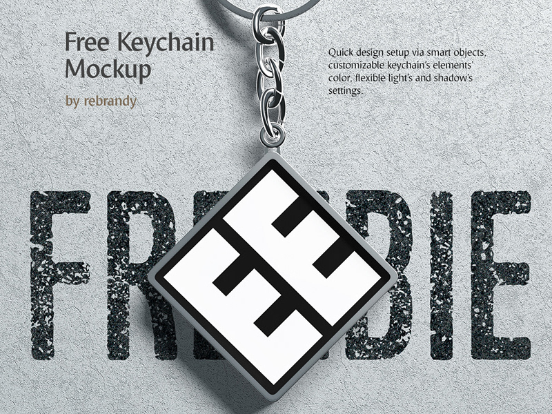 Download Free Keychain Mockup PSD by Andy W on Dribbble